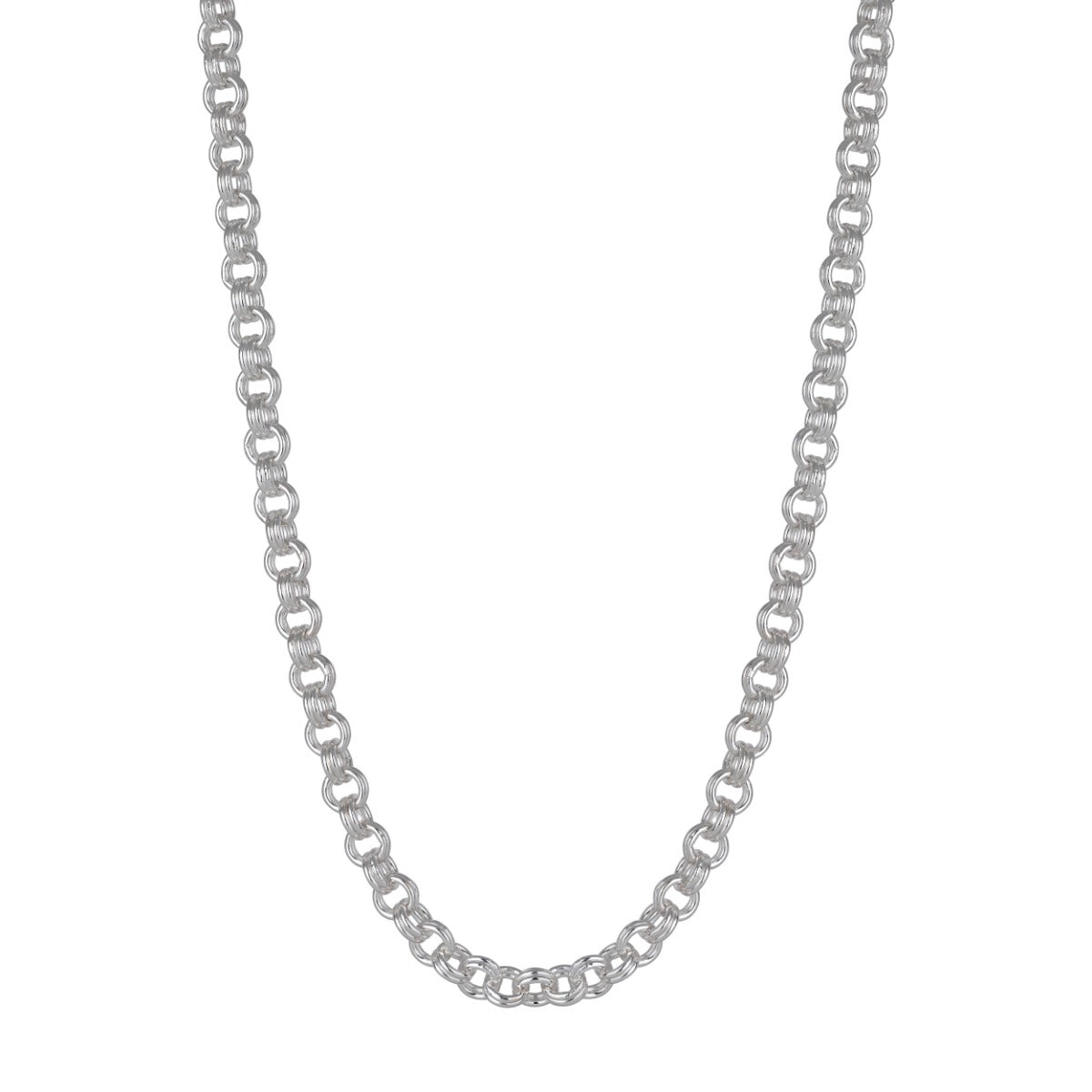 925 Sterling Silver Chunky Double Rolo Links chain 7mm