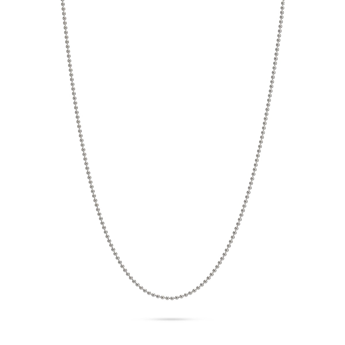 925 Sterling Silver 2mm Ball Silver Necklace 50cm