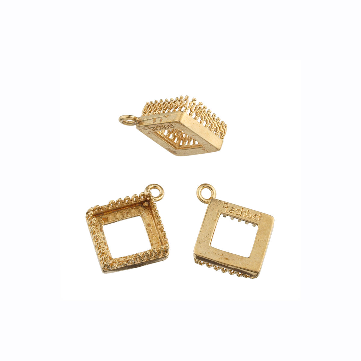 Brass Bezel Cup 10/10 mm Gallery 106.5 Flat Back +Ring