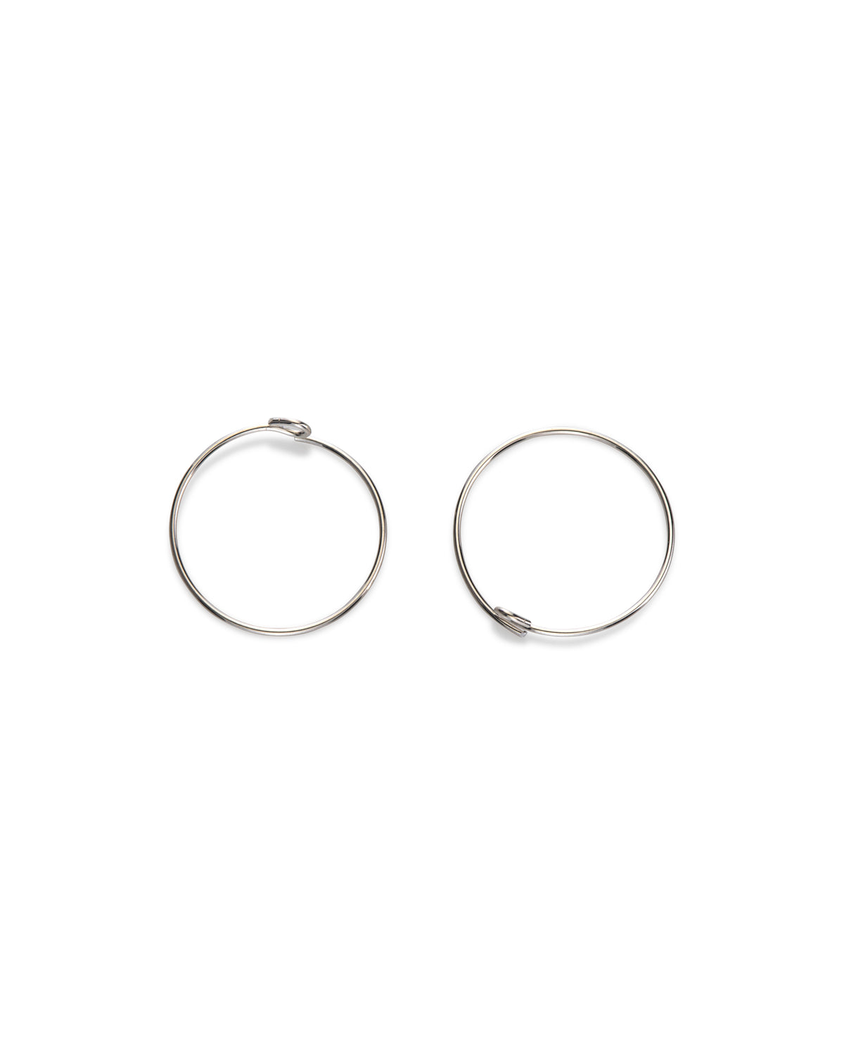 18mm Sterling Silver Hoop Wire Earring