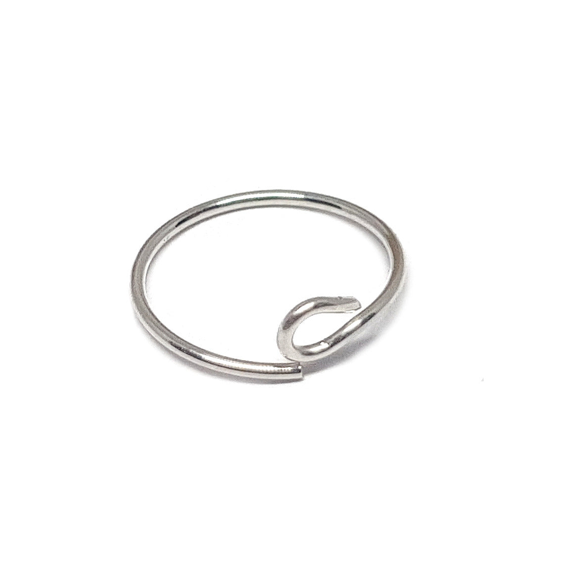925 Sterling Silver Wire Hoop Earring 12mm