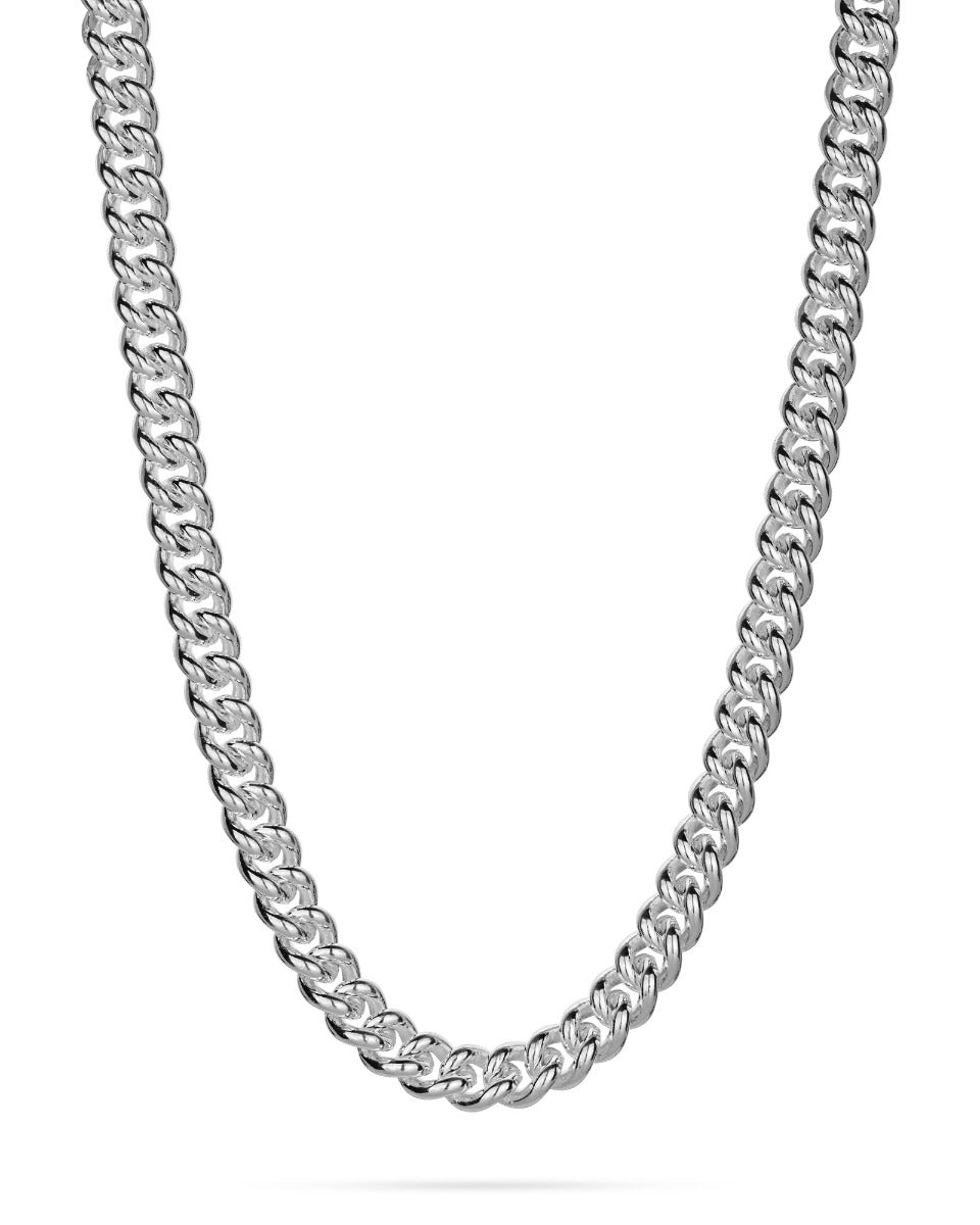 925 Sterling Silver Curb Link Chain 8.8X9.8mm