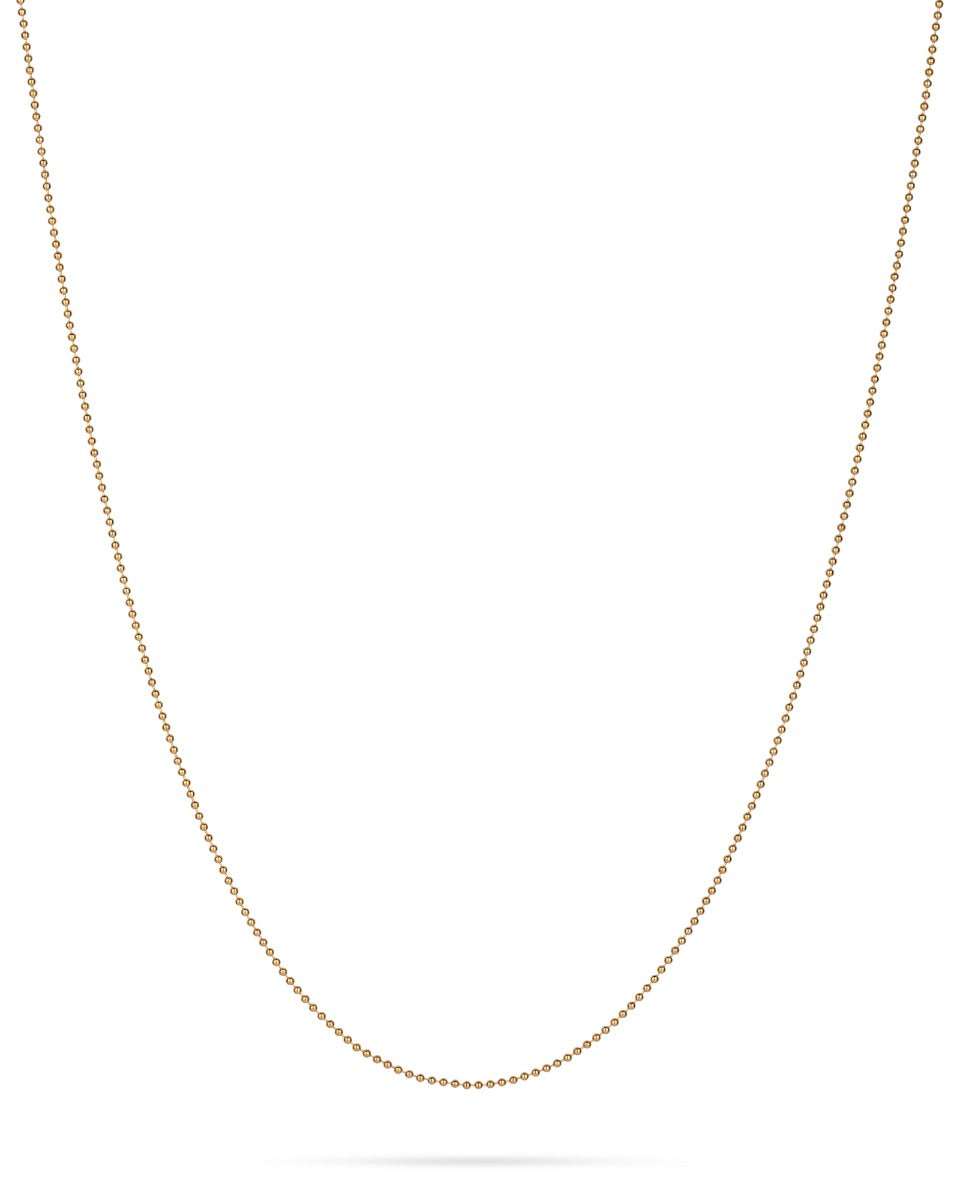 Yellow Gold-Filled Beaded Ball Chain 1.0mm