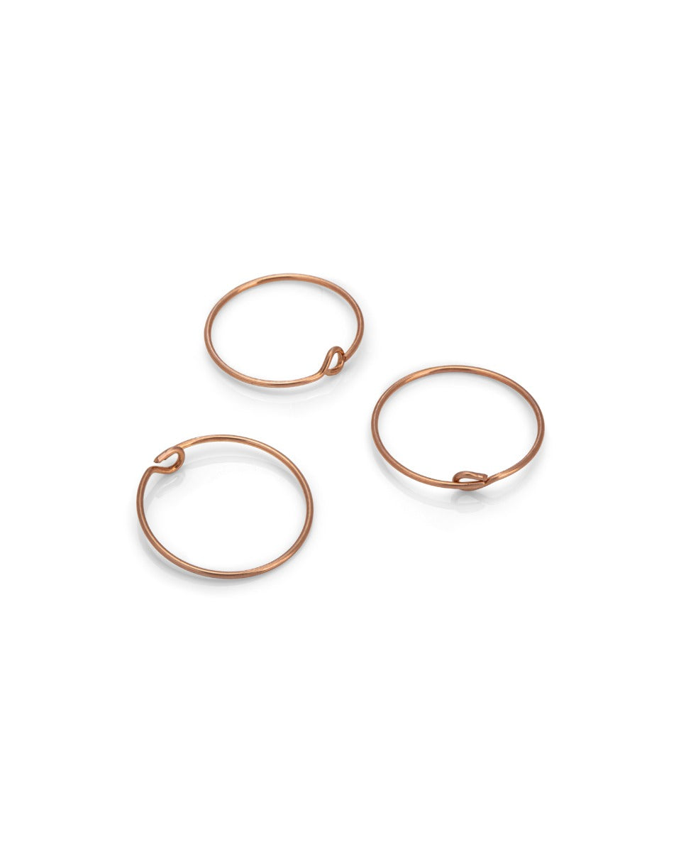 Rose Gold Filled Hoop Wire Earring 16mm