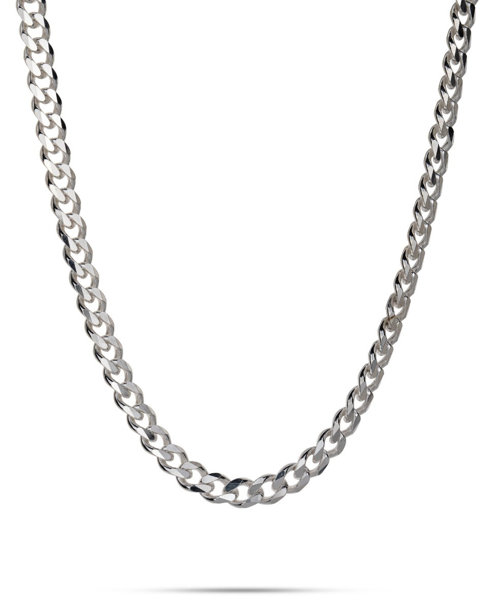 925 Sterling Silver Curb Link Chain 7.3X9.9mm