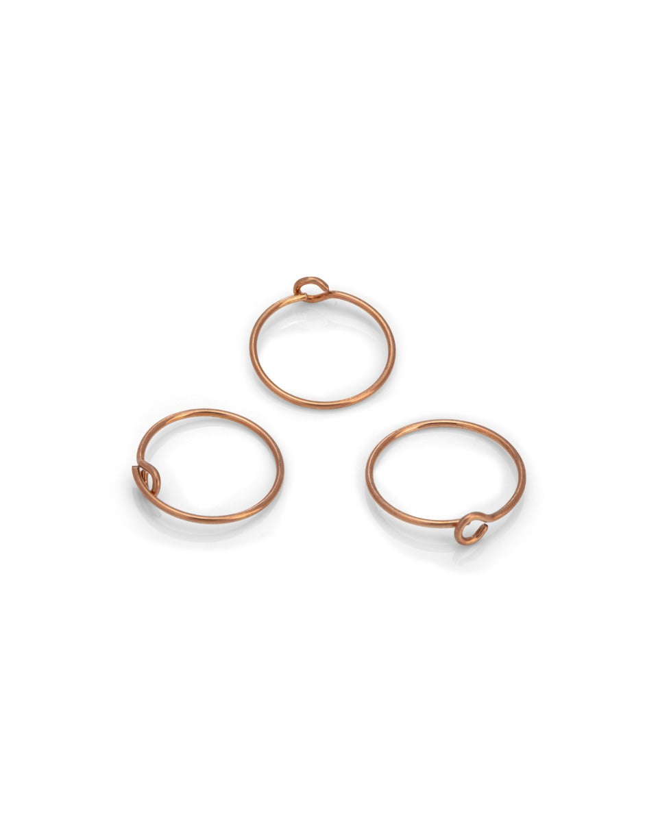 13mm Rose Gold Filled Hoop Wire Earing