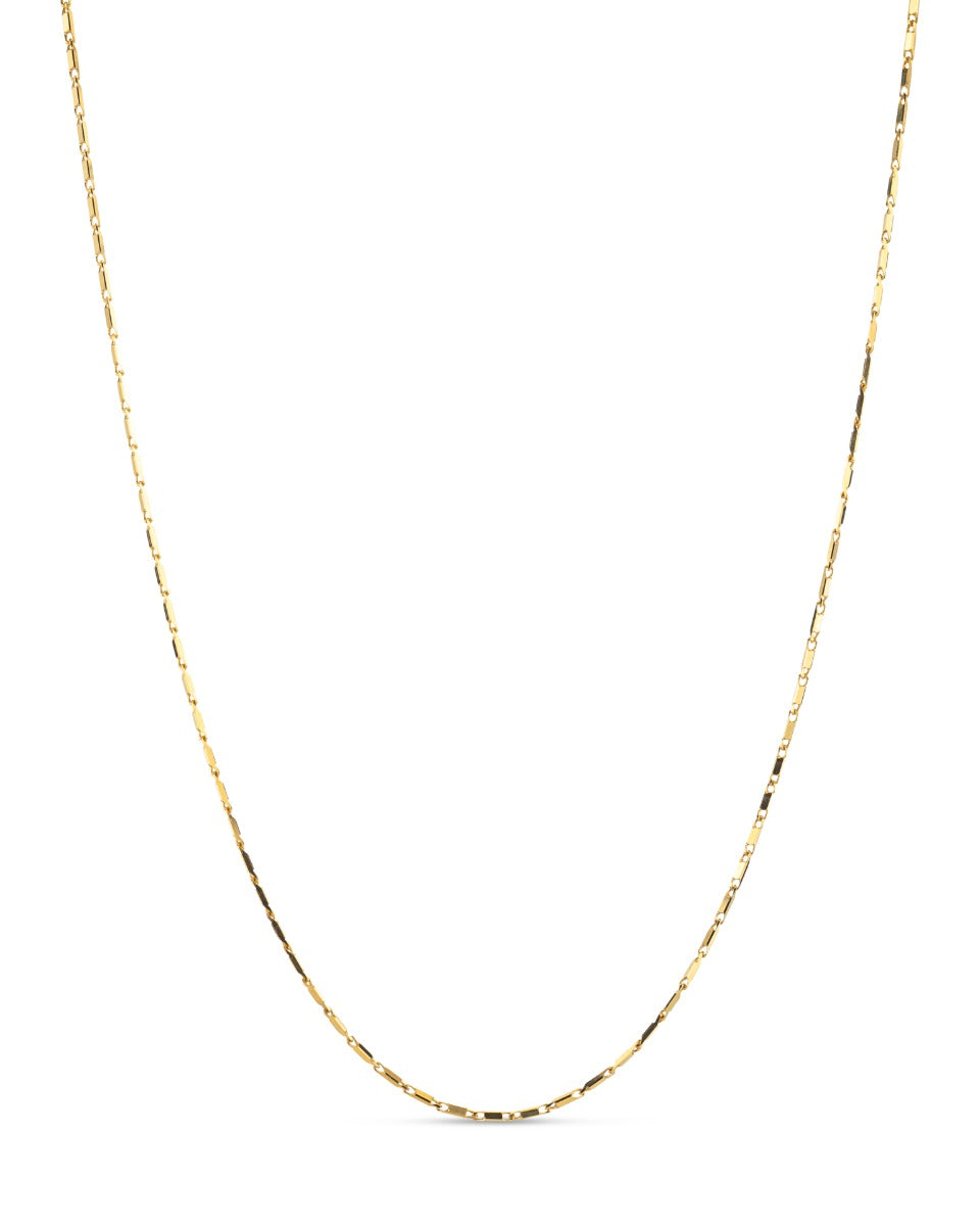 14K Yellow Gold 1.2mm 17.7" (45cm) Diamond cut Chain