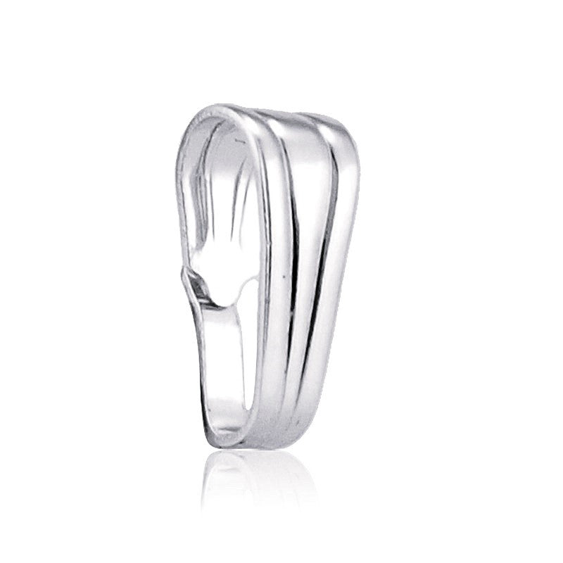 14K White Gold Locket Bail 7mm