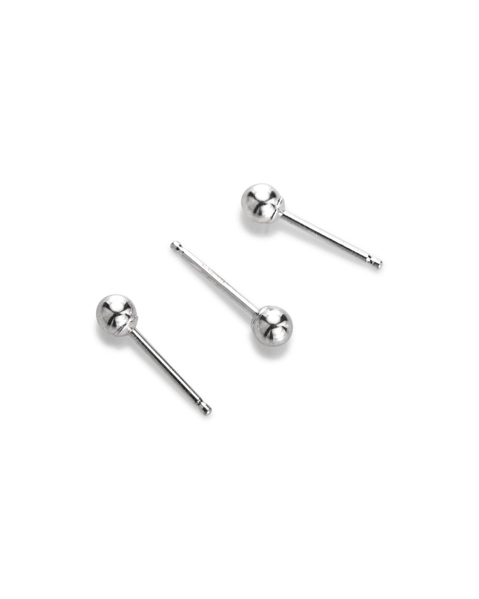 Sterling Silver 3mm Ball Earring