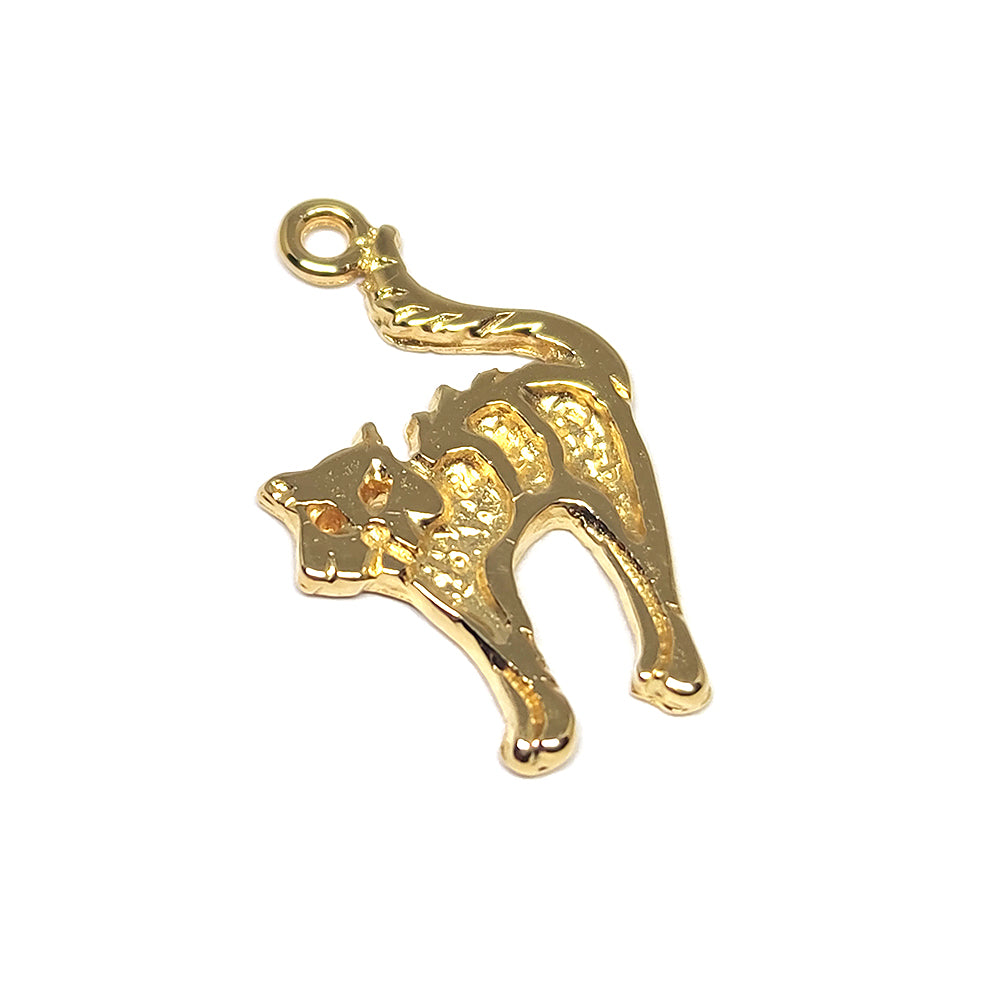 14K Gold Plated Cat Pendant
