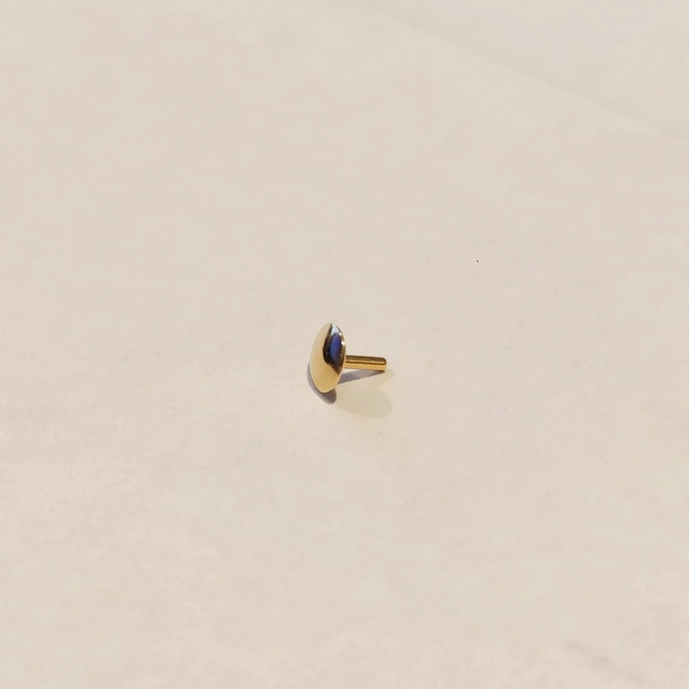 14K Yellow Gold 3mm Pearl Plug