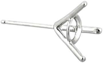 Settings/Earrings Settings/3 Prong Martini Stud