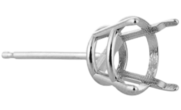 Settings/Earrings Settings/4 Prong Basket Stud
