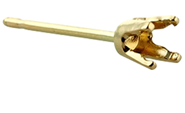 Settings/Earrings Settings/4 Prong Pre Notched Classic Stud