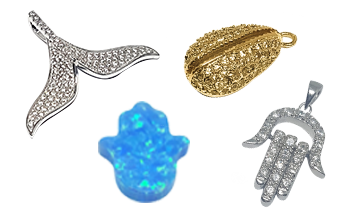 Jewelry Findings/Pendants/Opal&Cz
