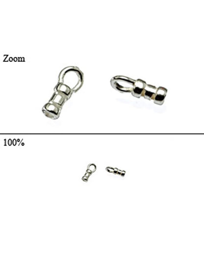 925 Sterling Silver Compression End Cap 1.2mm I/D (Length: 4.3mm)