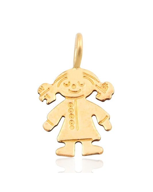 Yellow Gold Filled Little Girl Pendant