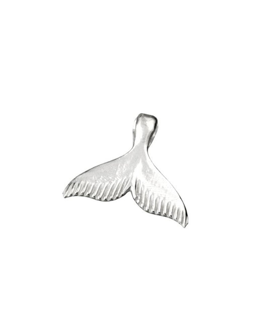 925 Sterling Silver Small Whale Tail Pendant