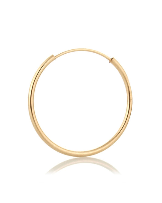 14KY Gold Tube hoop earring 1.6x20mm
