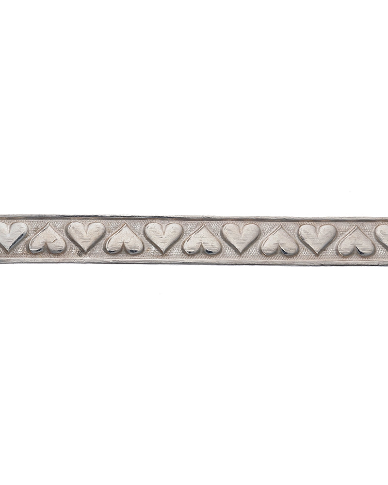 935 Silver Gallery Wire Ribbon with Hearts Design