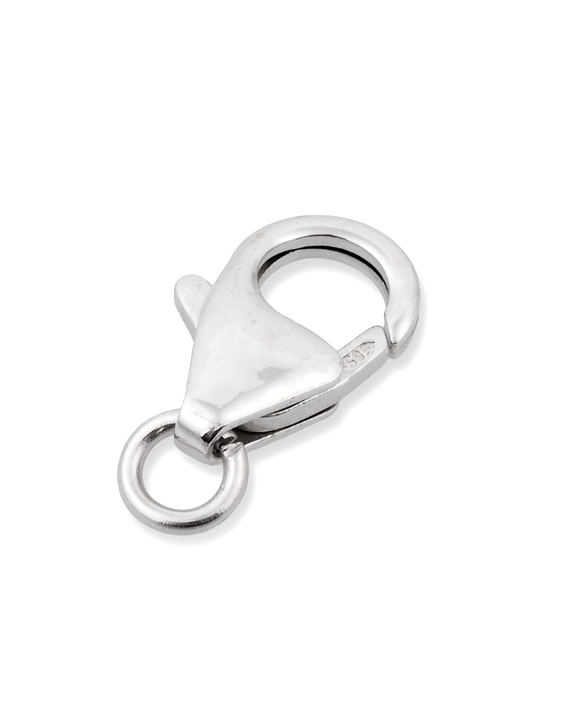 14K White Gold Trigger Clasp W/Open Ring 12mm