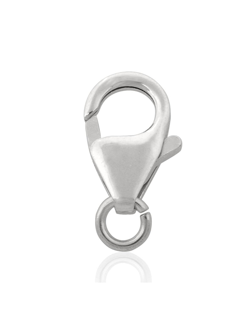 14K White Gold Trigger Clasp W/Open Ring 12mm