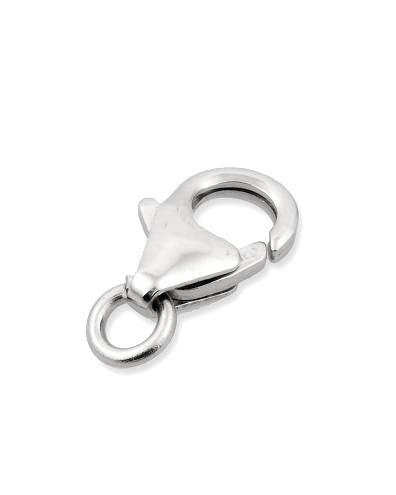 14K White Gold Trigger Clasp W/Open Ring 10mm