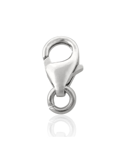 14K White Gold Trigger Clasp W/Open Ring 10mm
