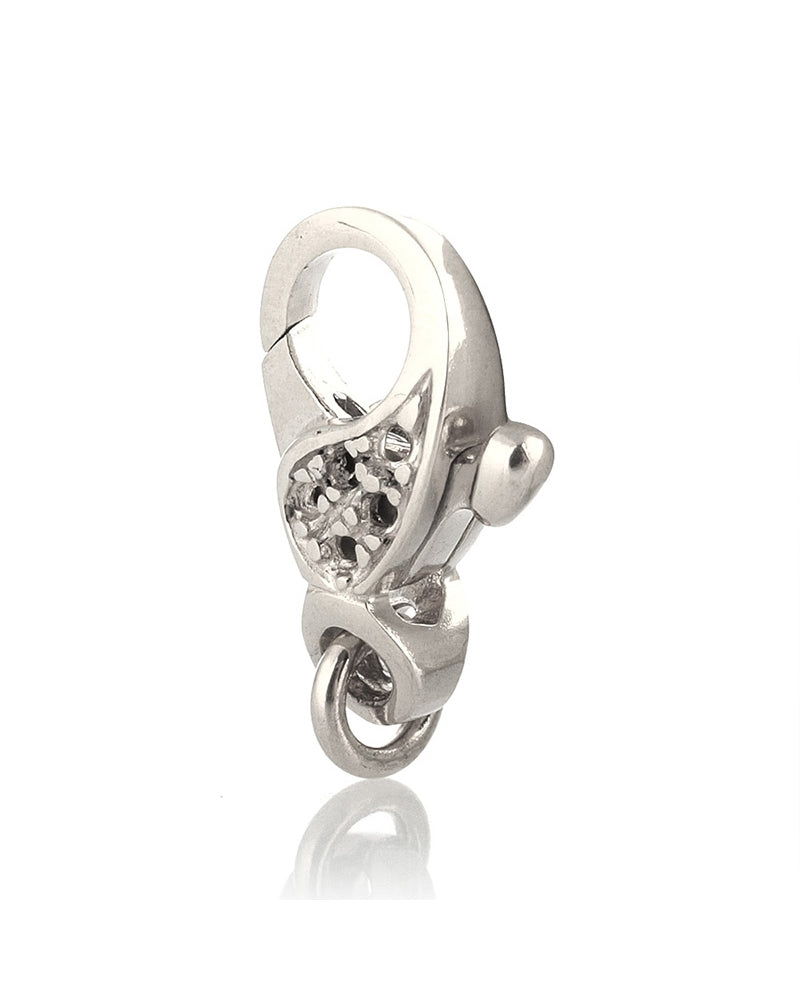 18K White Gold Small Fishlock Clasp Art-15 No.9 8mm