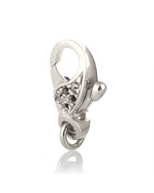 18K White Gold Small Fishlock Clasp Art-15 No.9 8mm