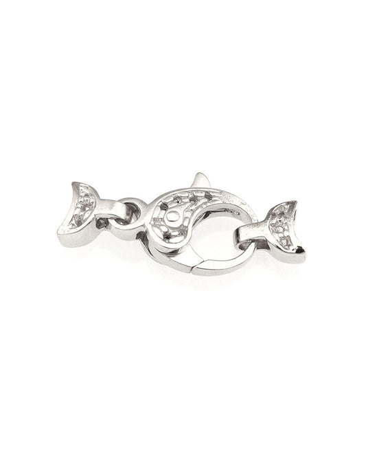 18K White Gold Small Fishlock Clasp 8mm