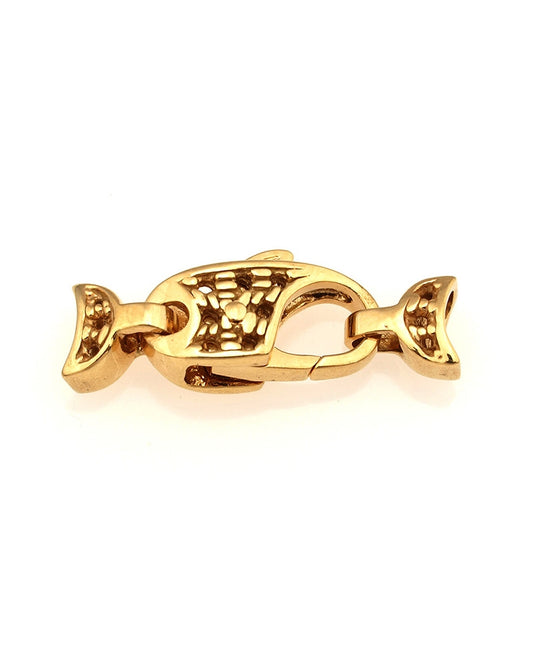 18K Yellow Gold Medium Size Lobster Clasp 13mm
