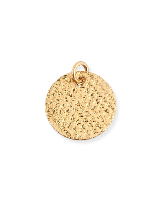Yellow Gold Filled Satin Disc Pendant 12mm