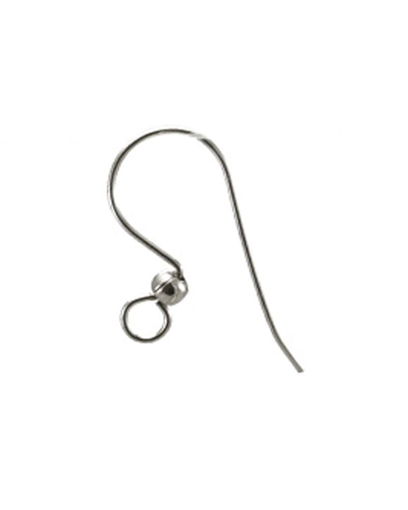 925 Sterling Silver 0.6mm Ear Wire +2.8mm Bead