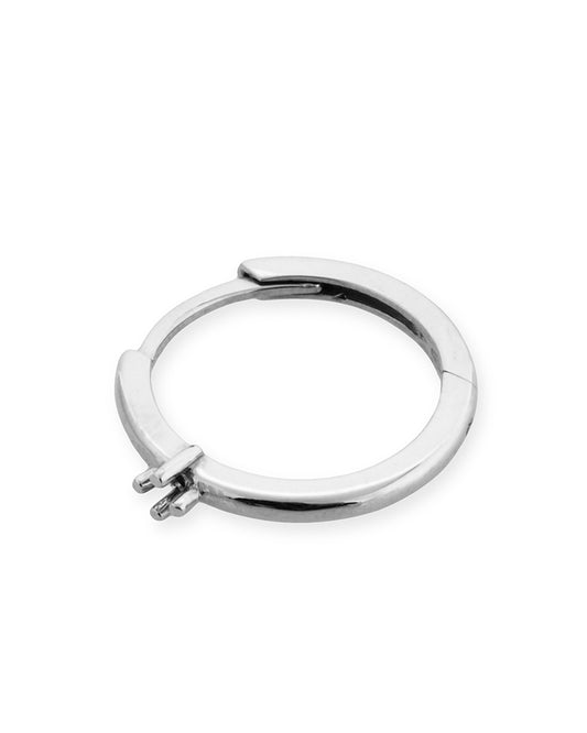 18K White Gold Hoop Earring For 2Pt Stones