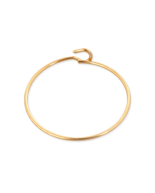 Yellow Gold Filled Hoop Wire Earring 19mm