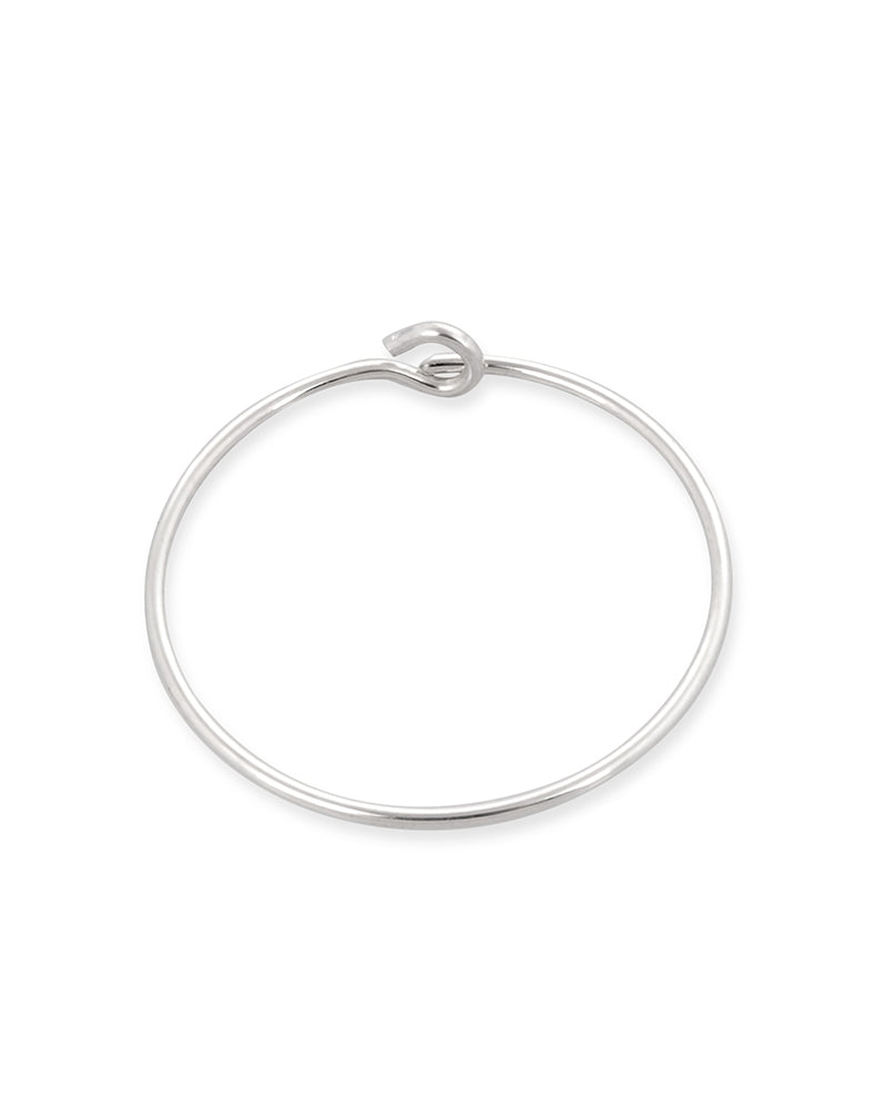 925 Sterling Silver Hoop Wire Earring 19mm