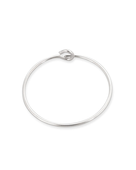 925 Sterling Silver Hoop Wire Earring 19mm