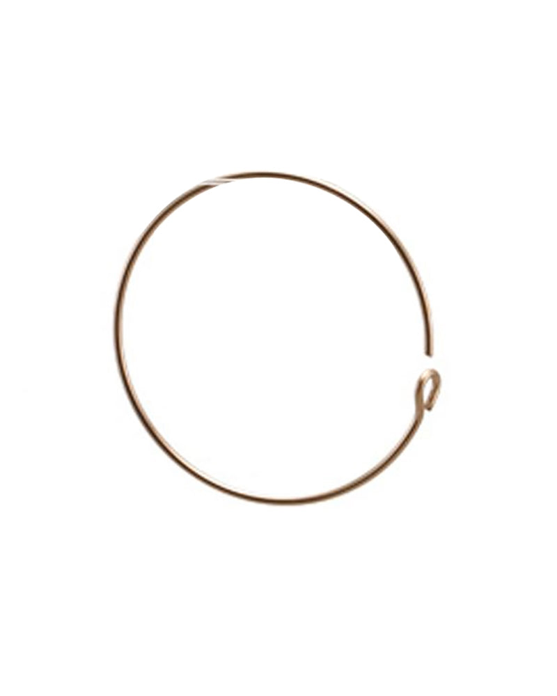 Red Gold Filled Hoop Wire Earring 19mm