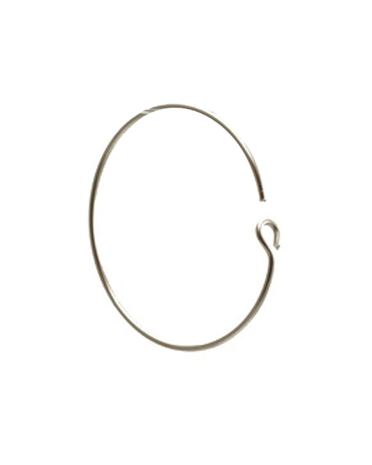 925 Sterling Silver Hoop Wire Earring 25mm