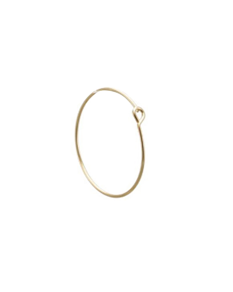 Yellow Gold Filled Hoop Wire Earring 21mm