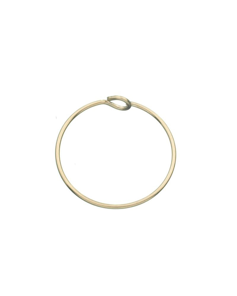 Yellow Gold Filled Hoop Wire Earring 15mm