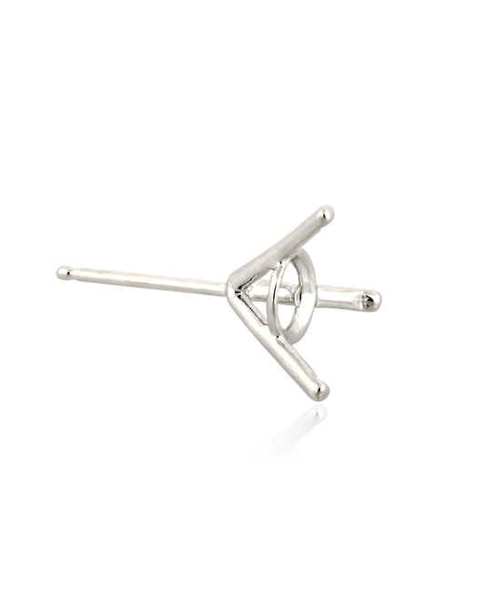 14K White Gold 1.5Ct Round Martini Setting Erring W/Seats