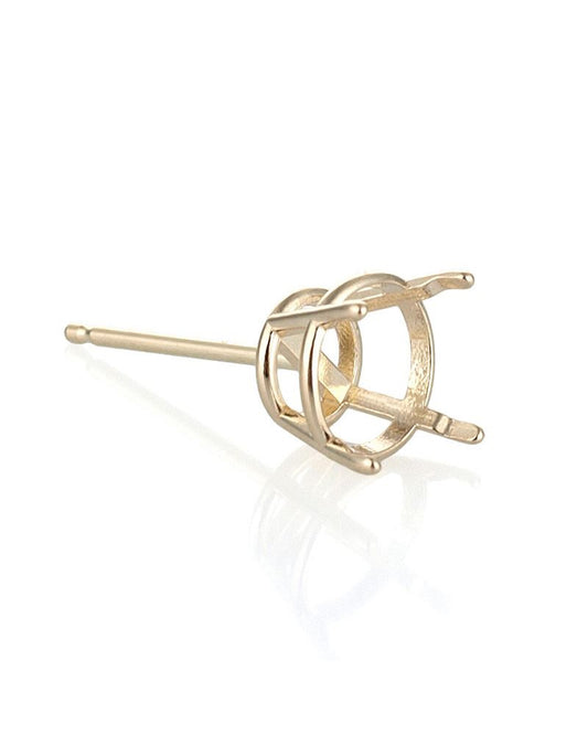 18Kw 5mm (50Pt) Basket Cast Earring 18Xye1021Kp