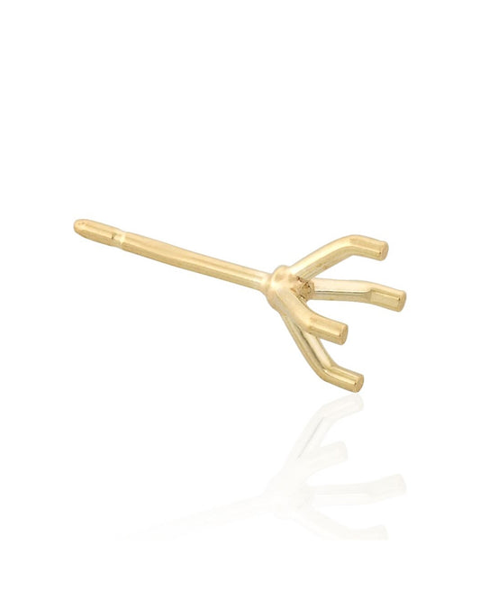 14K Yellow Gold Martini Setting Stud Earring 25Pt (4.1mm)