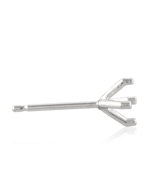 14K White Gold Round 4-Prong Earring 30Pt