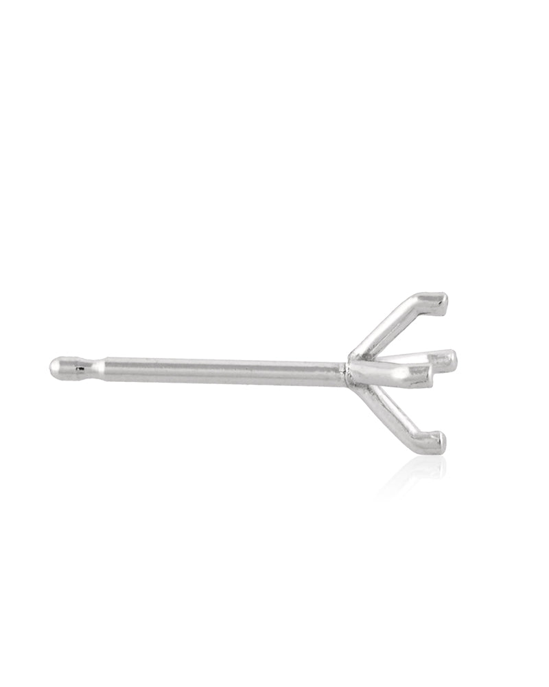 14K White Gold Round 4-Prong Earring 15Pt (S343-2.75)