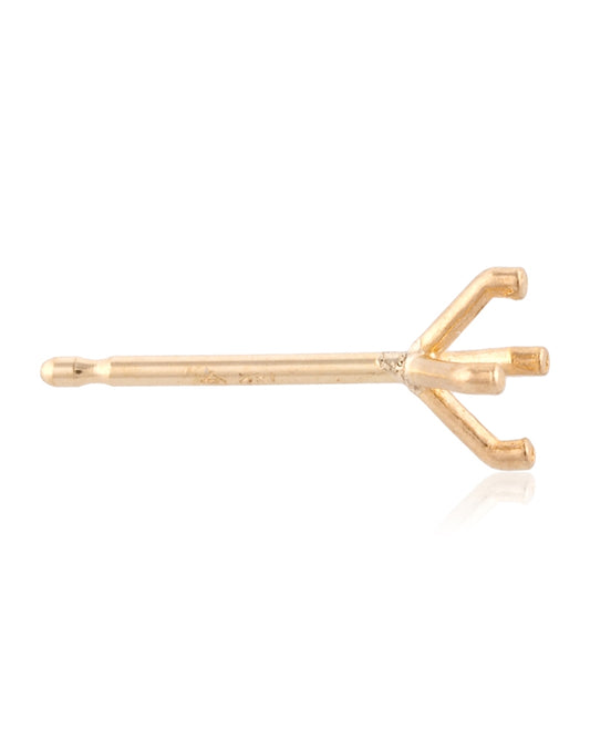14K Yellow Gold Round 4-Prong Earring 18Pt