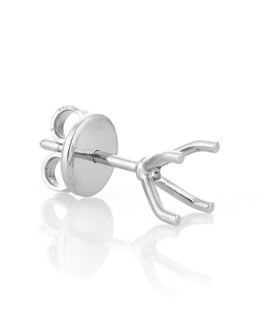 18K White Gold Martini Cast Earring 60Pt