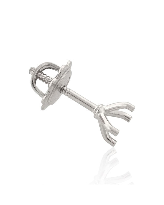 18K White Gold Threaded Martini Earring 30Pt